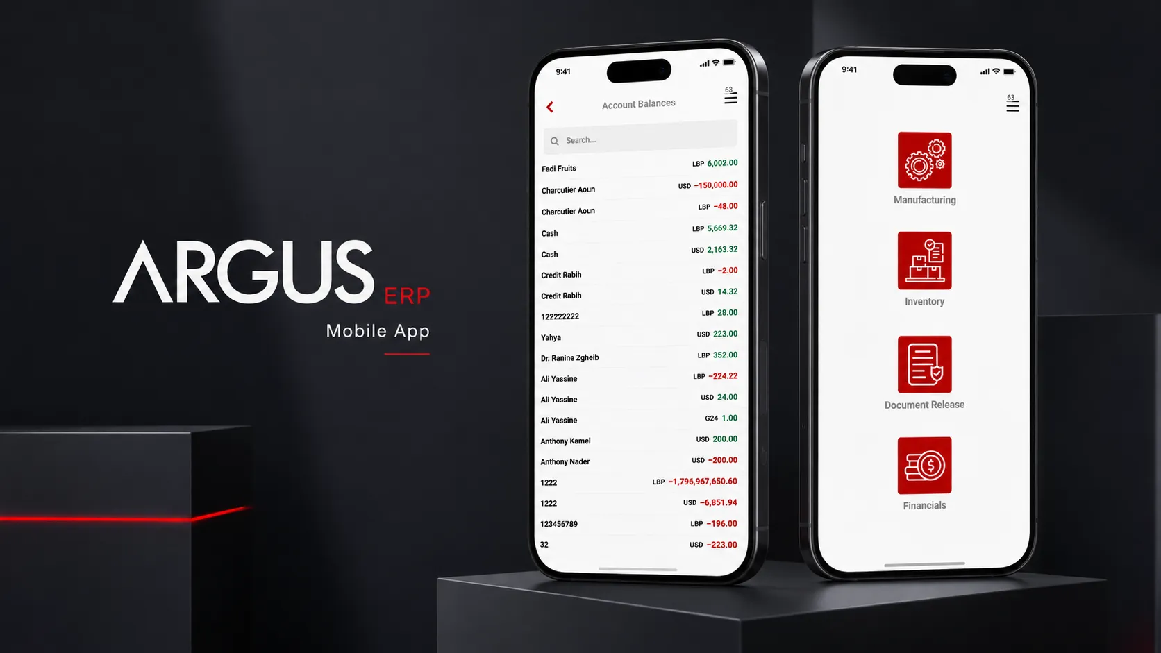 Argus — ERP for Web & Mobile — Feature Focus