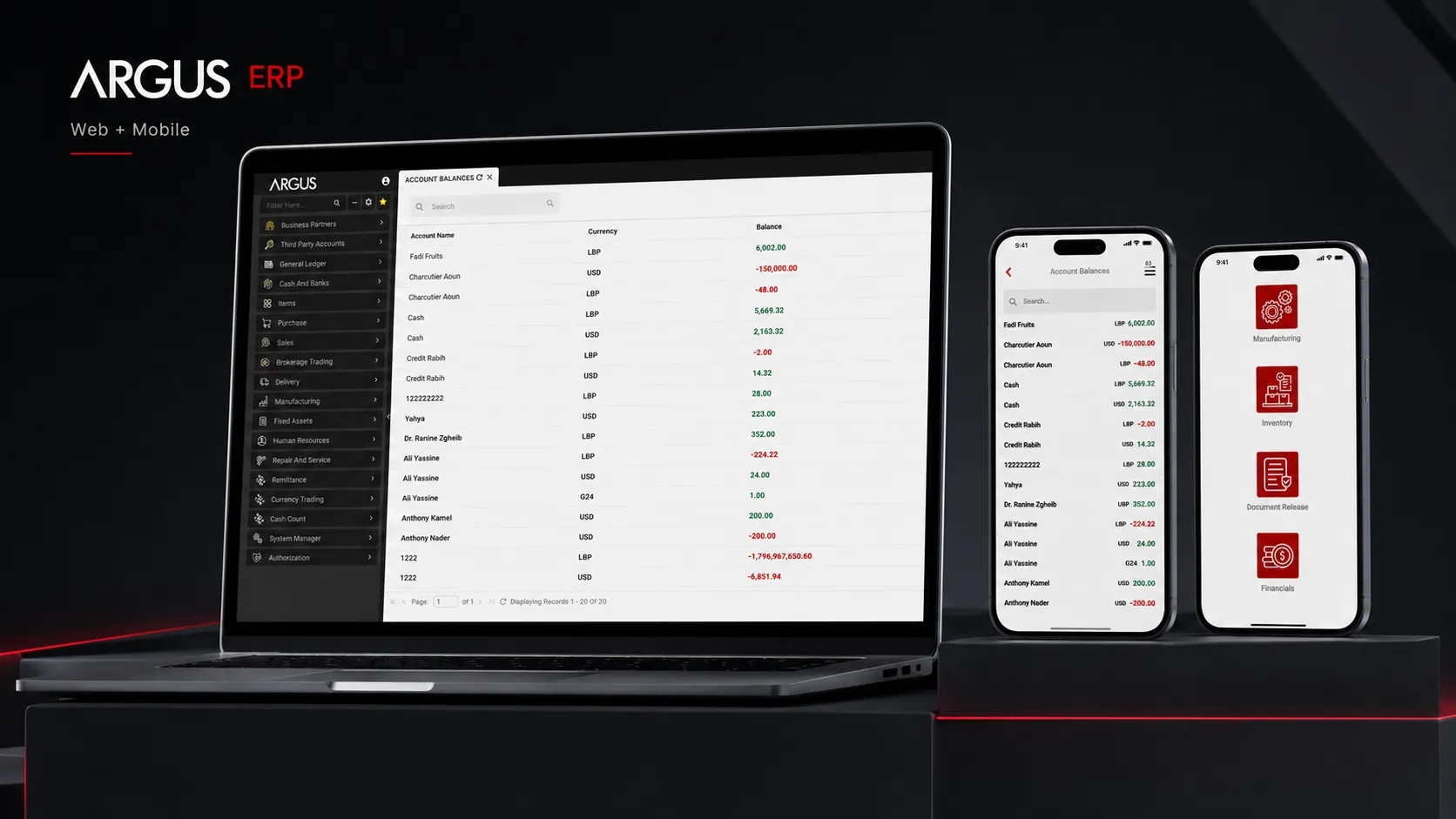 Argus — ERP for Web & Mobile — Full Ecosystem