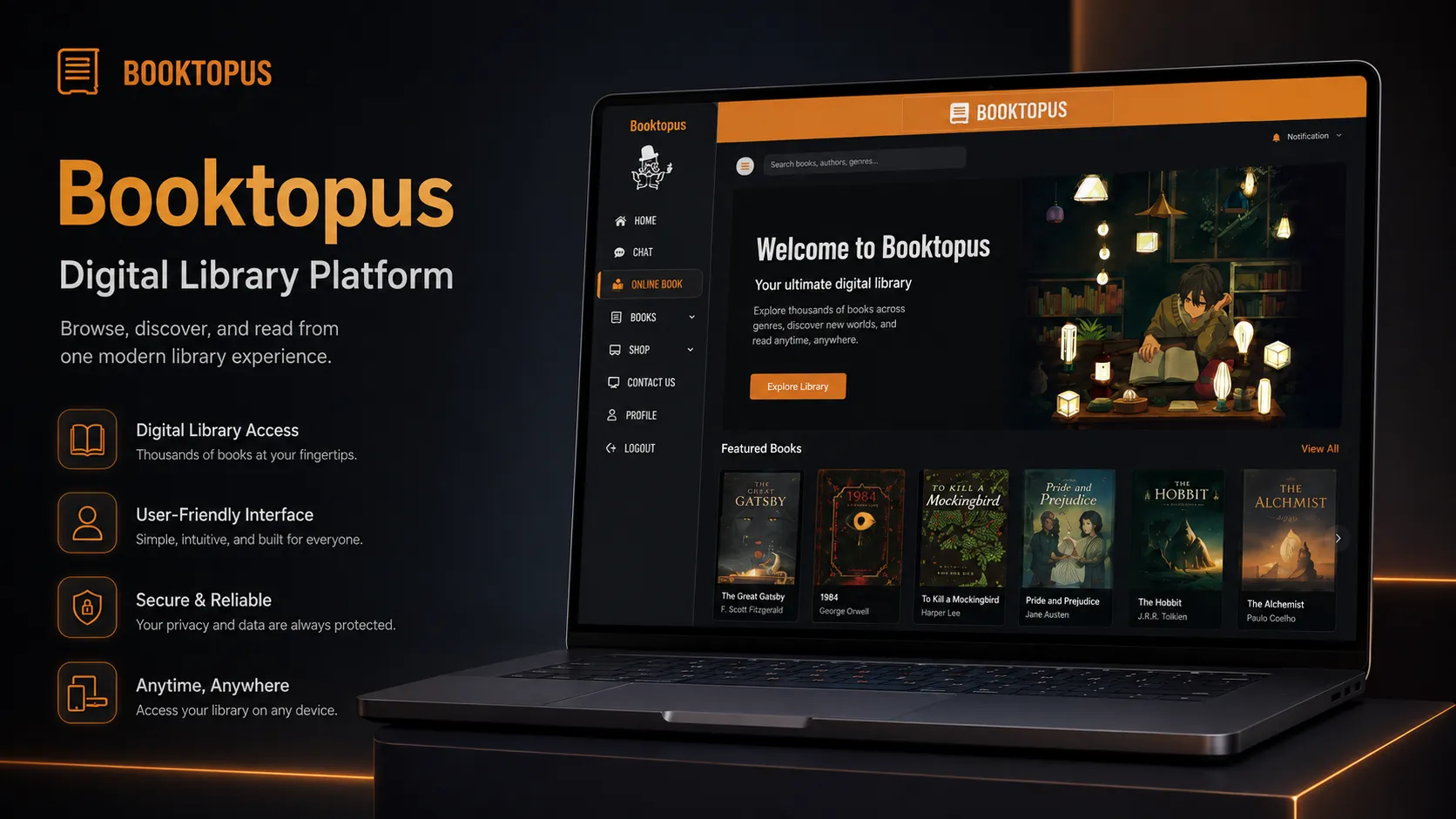 Booktopus — A Social Digital Library — Main Platform