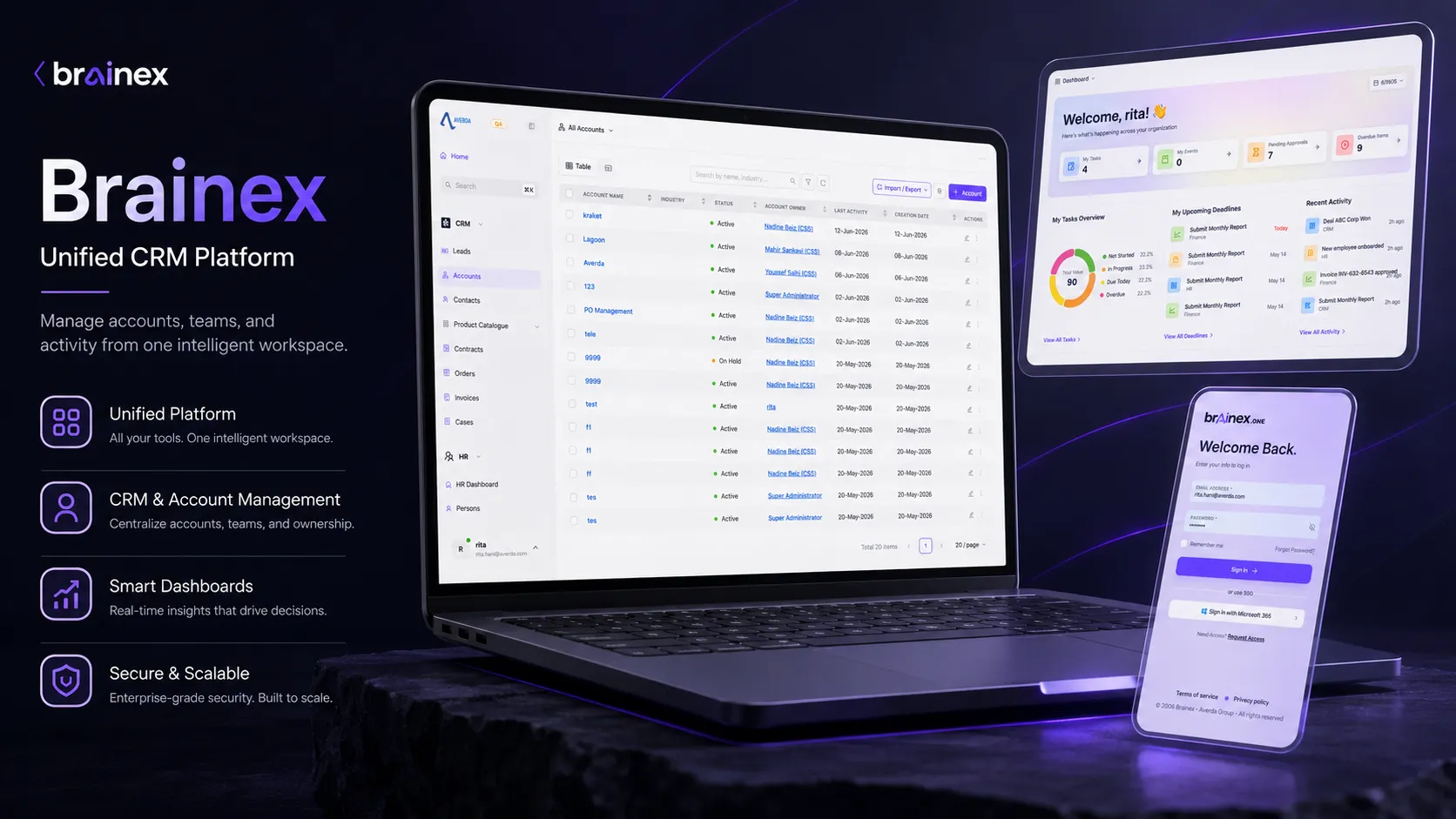 Brainex — Modular CRM / ERP Platform — Main Platform